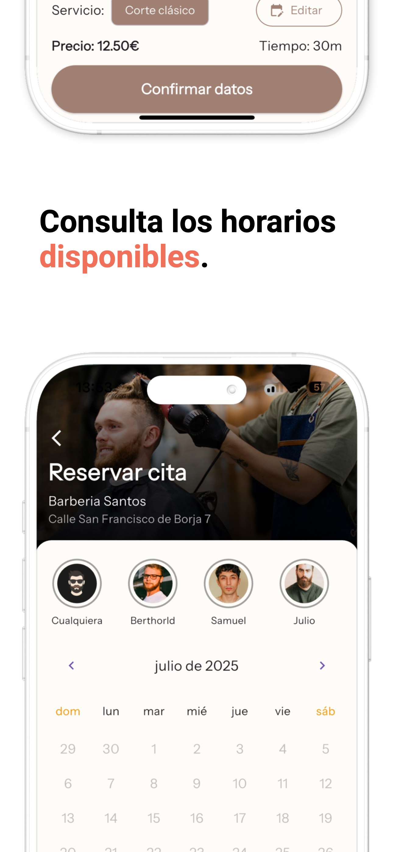 App BarberNow - Vista de Cliente